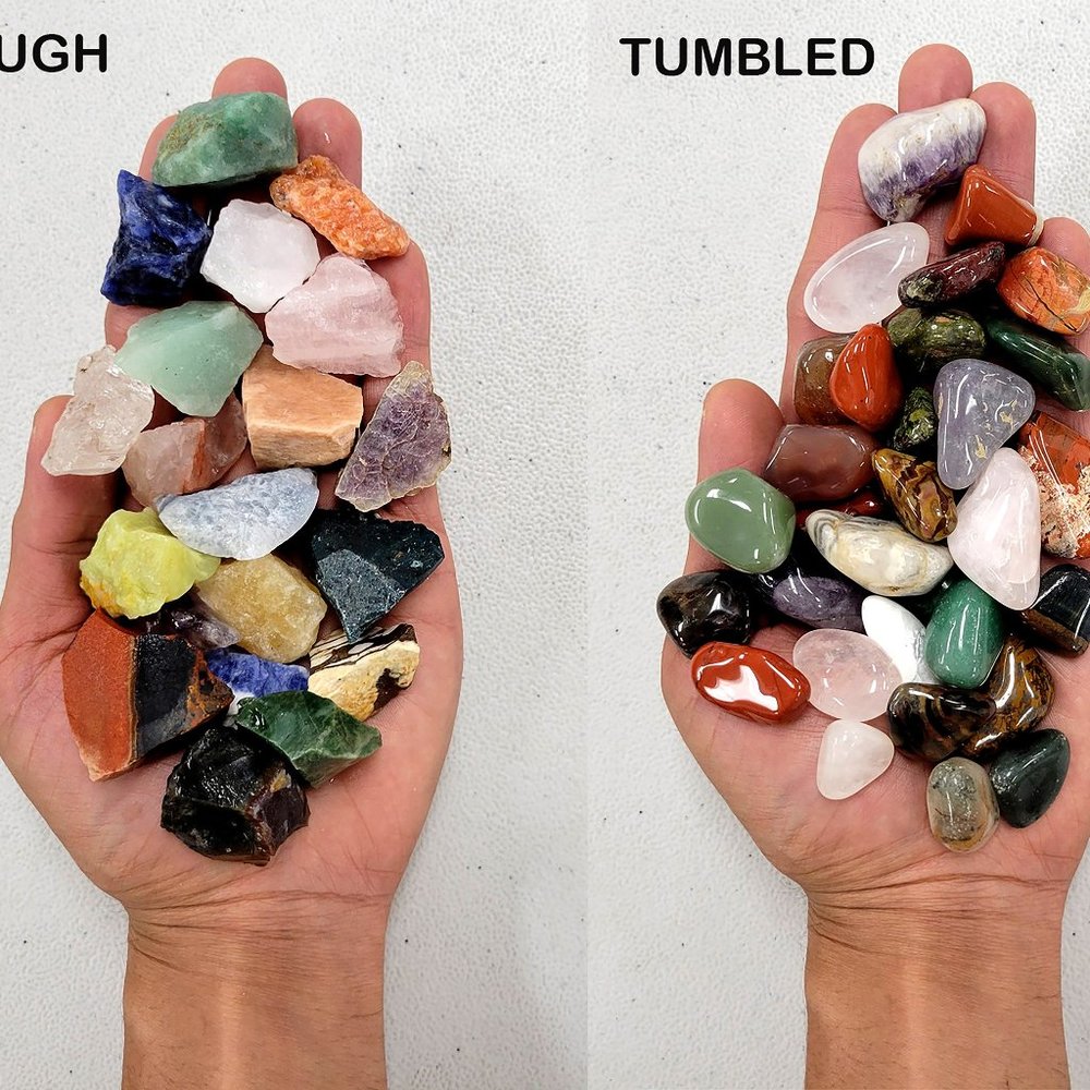 Crystal Confetti Rough & Tumbled Stones Mix Colorful Natural Gemstones
